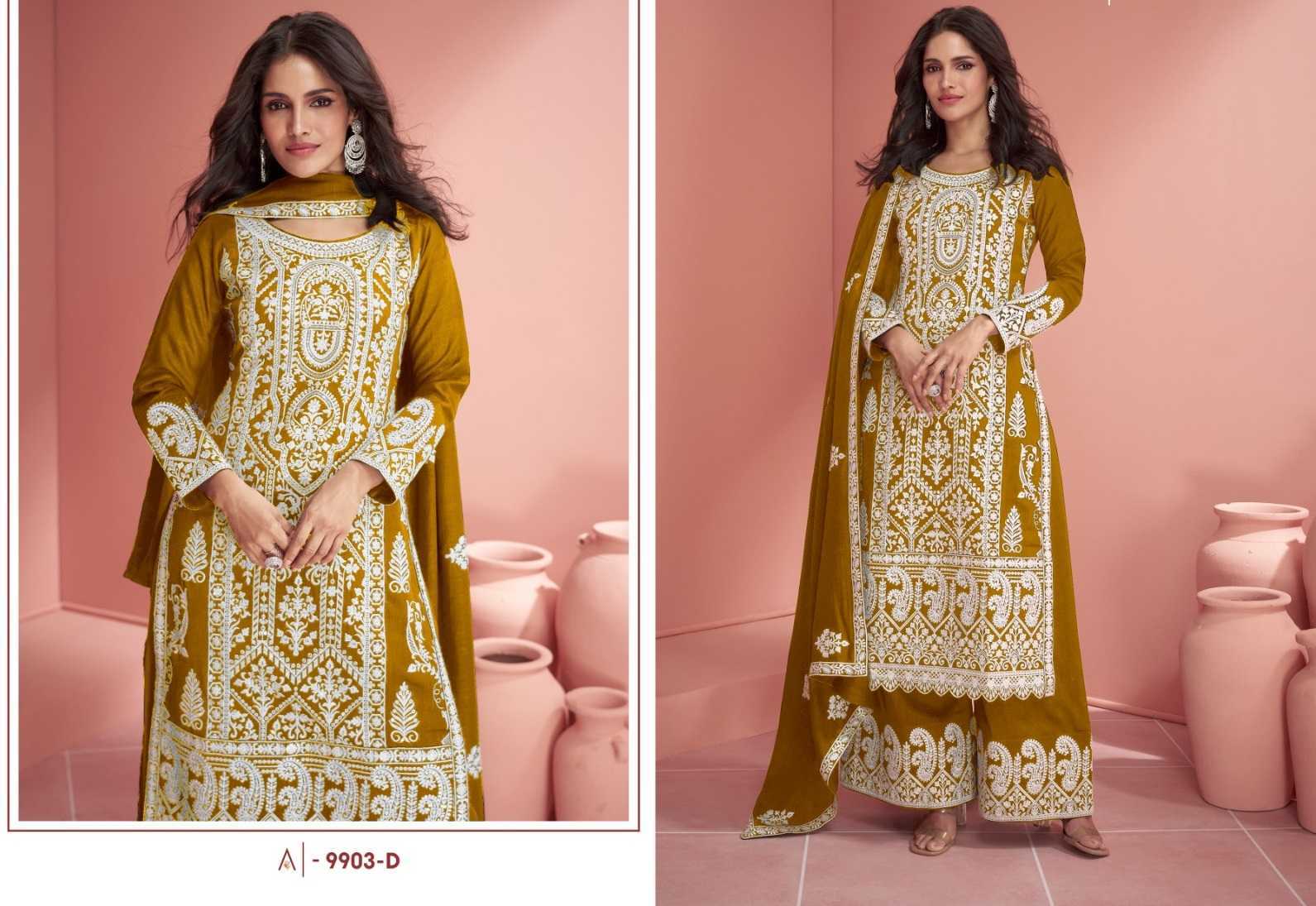 Kb Super Hit 9903 Georgette Designer Salwar Suit Wholesale catalog