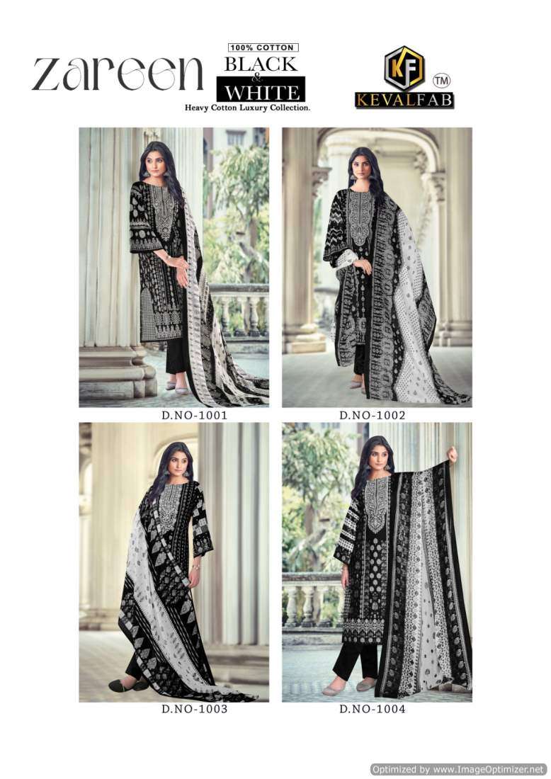 Keval Zareen Black And White – Dress Material - Wholesale Catalog