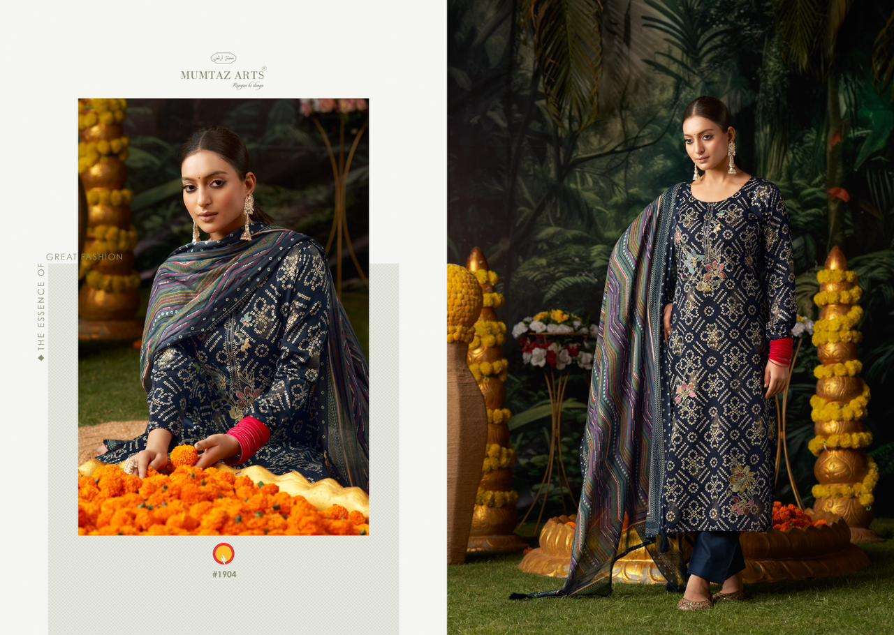 Mumtaz Sahanai Satin Printed Salwar Suits  Wholesale catalog