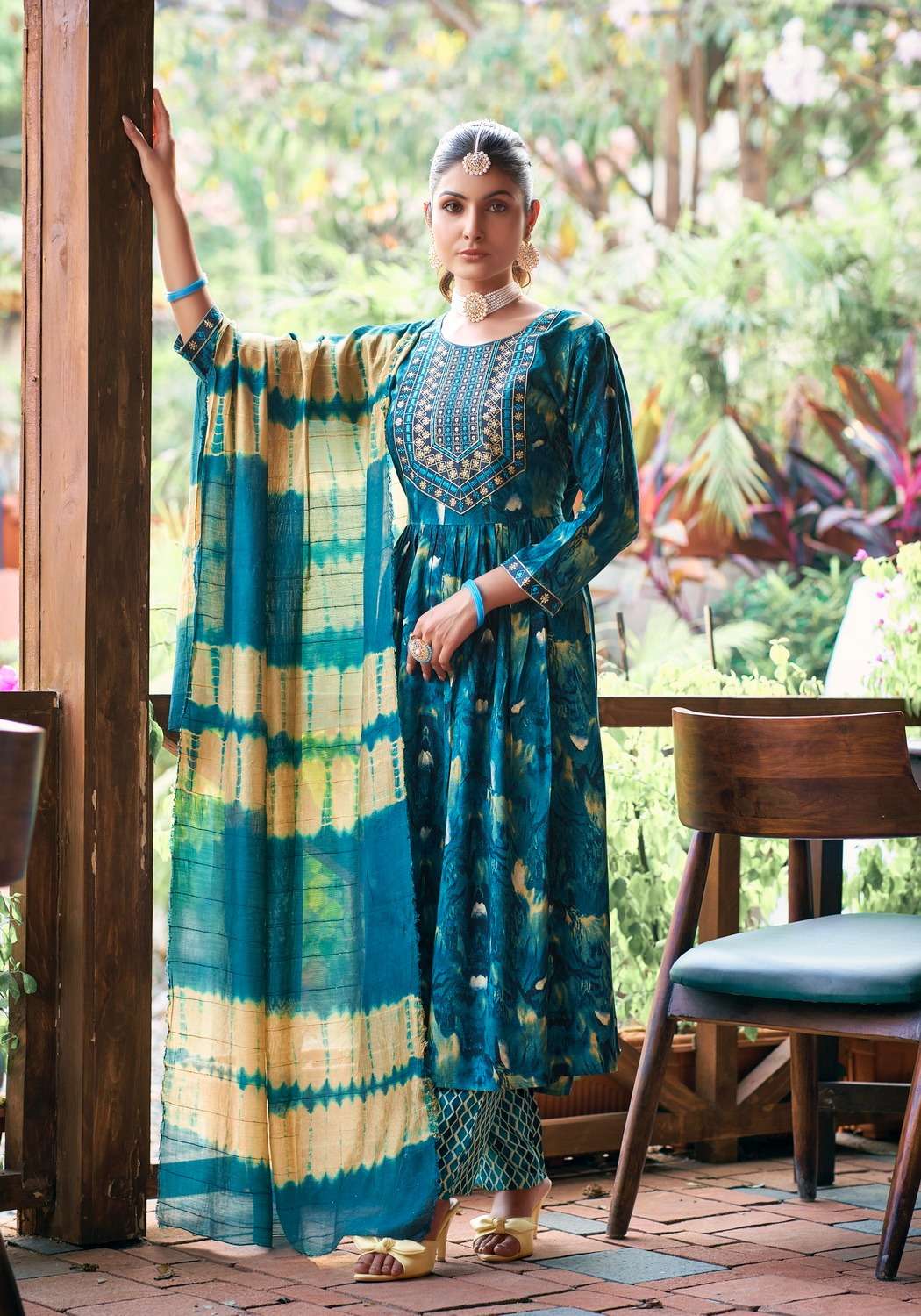 Mystic 9 Shanaya Vol-1 – Umbrella Cut Kurti With Pant And Dupatta - Wholesale Catalog