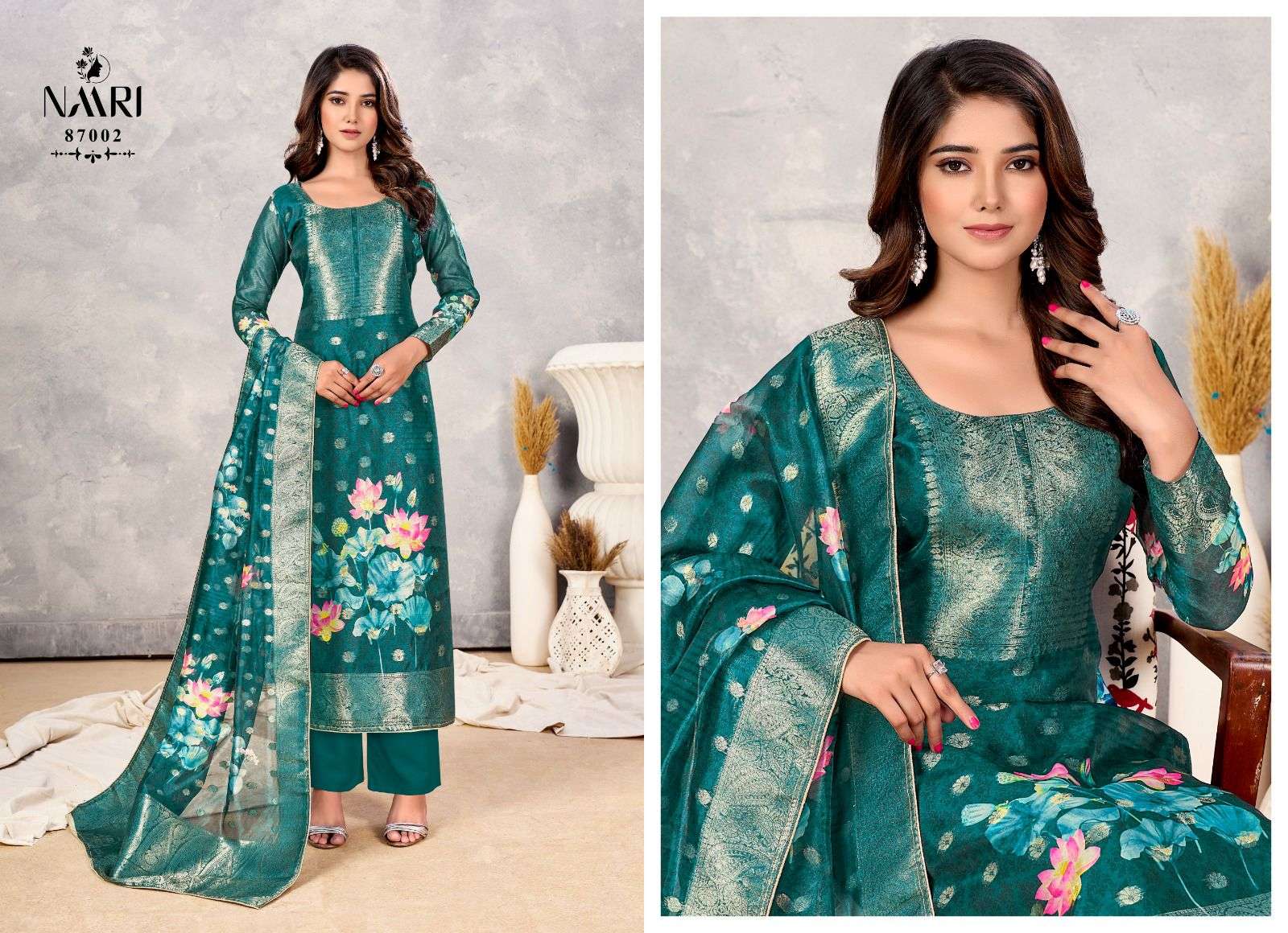 Naari Avanti Organza Jacquard Salwar Kameez Wholesale catalog