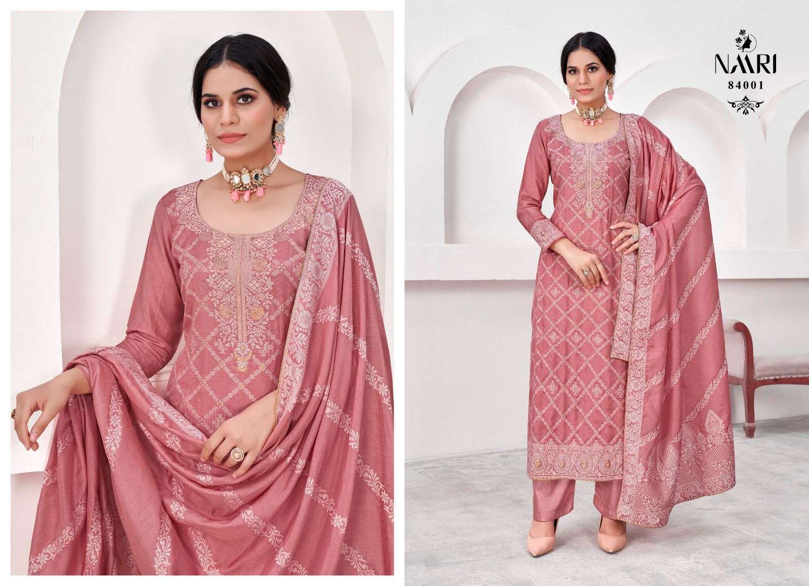 Naari Samaa Muslin Jacquard Salwar Kameez Wholesale catalog