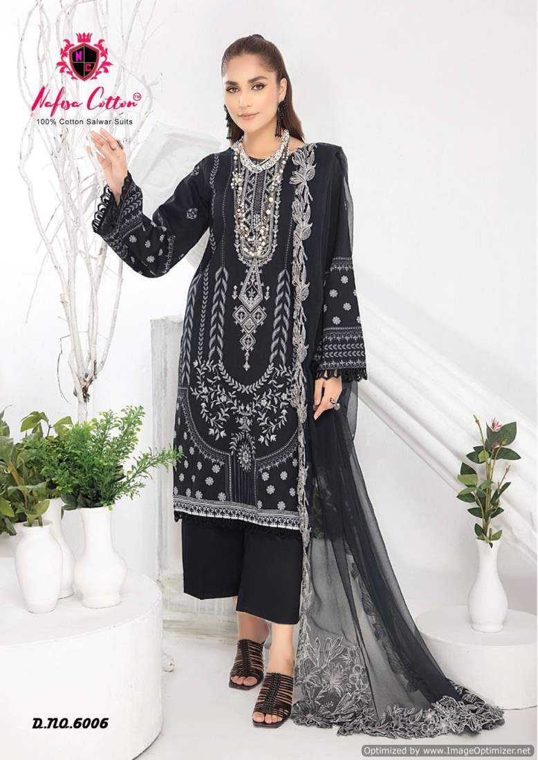 Nafisa Black And White Vol-6 – Dress Material - Wholesale Catalog