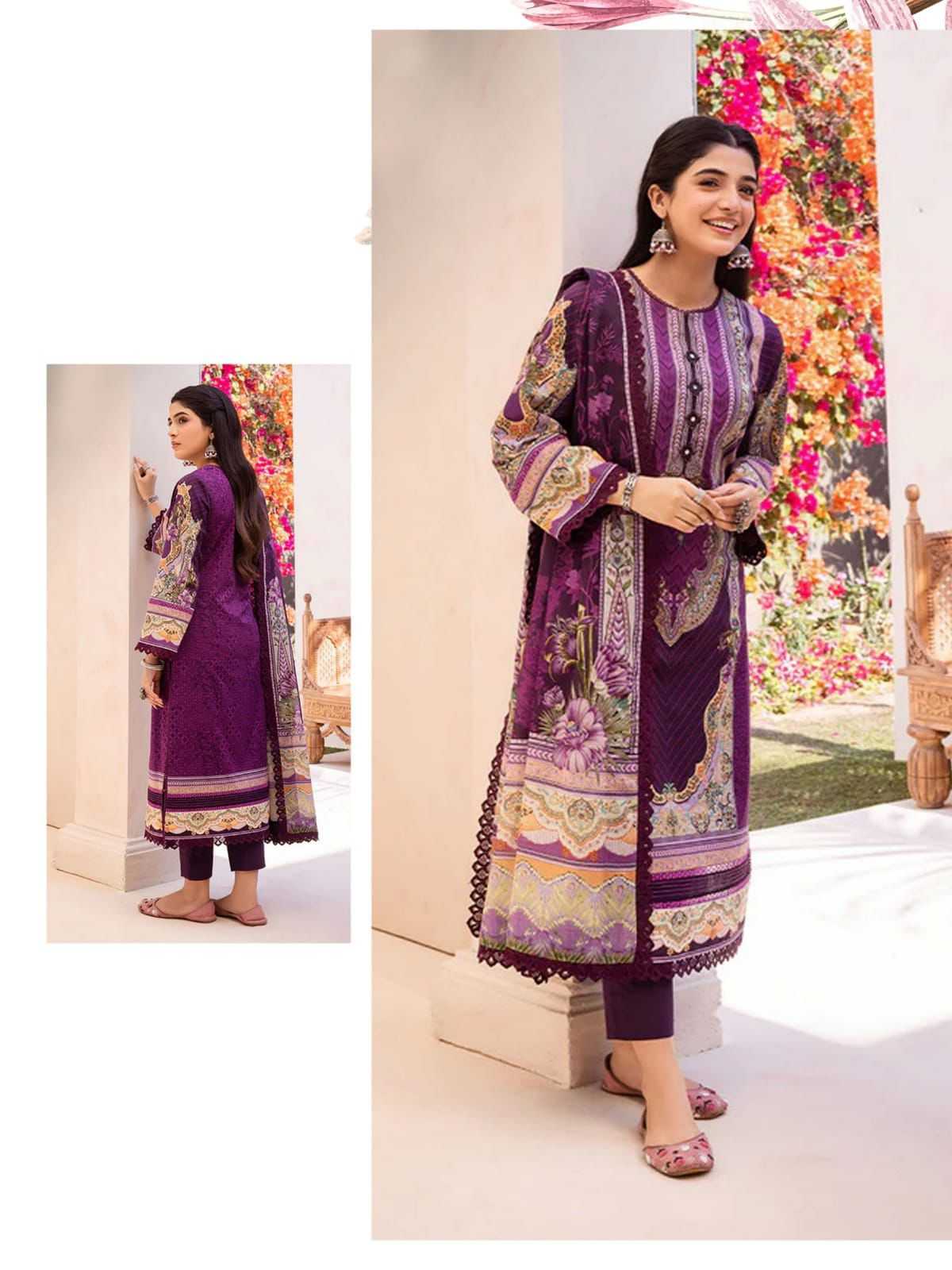 Rang Rasiya Elan Lawn 1 Cotton Karachi Dress Material Wholesale catalog