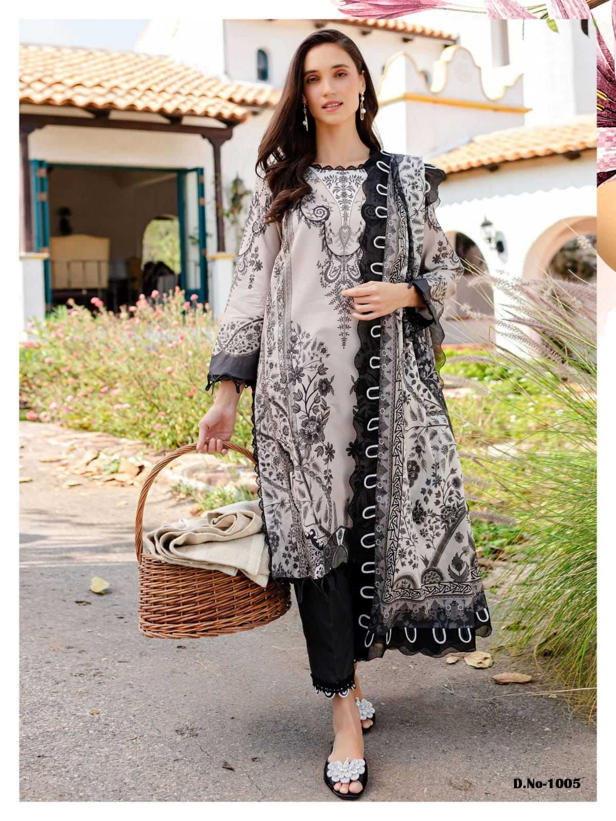 Rang Rasiya Elan Lawn 1 Cotton Karachi Dress Material Wholesale catalog