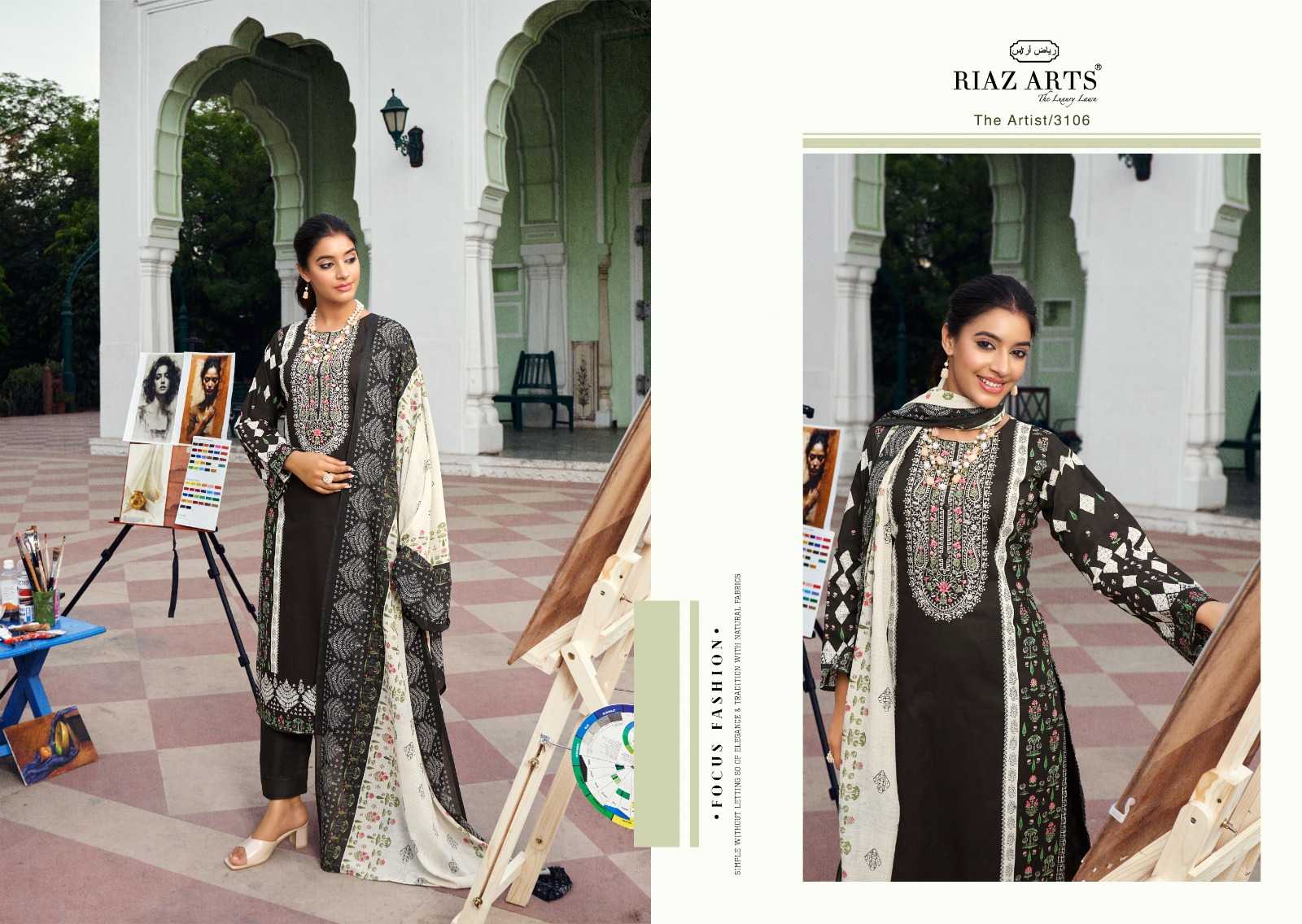 Riaz Arts The Artist Karachi Lawn Printed Dress Material Wholesale catalog