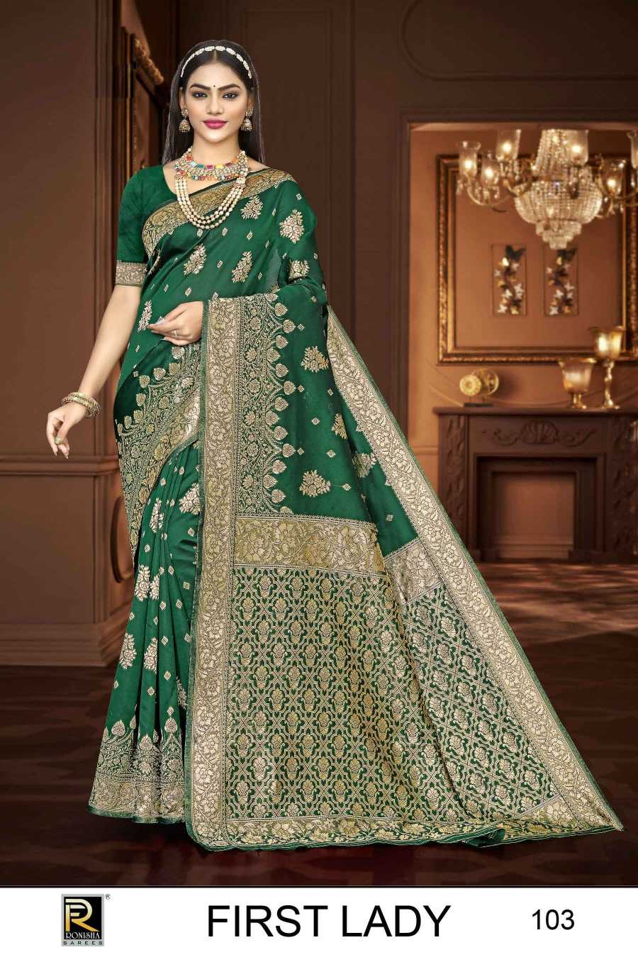 Ronisha First lady Banarasi Silk Saree Wholesale catalog