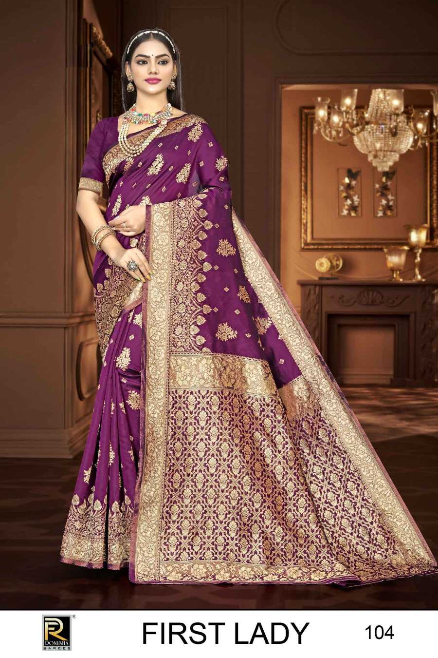 Ronisha First lady Banarasi Silk Saree Wholesale catalog