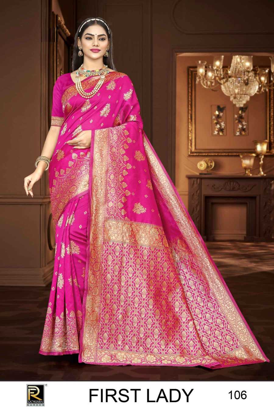 Ronisha First lady Banarasi Silk Saree Wholesale catalog