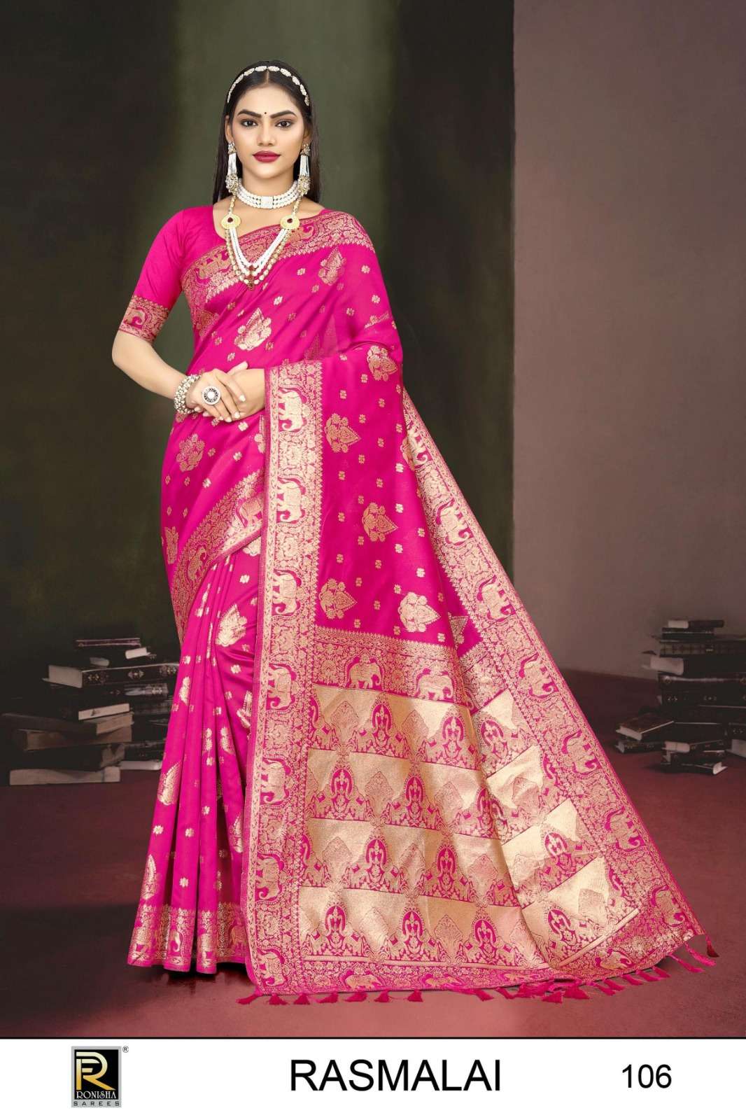 Ronisha Rasmalai-1 banarasi silk Saree Wholesale catalog