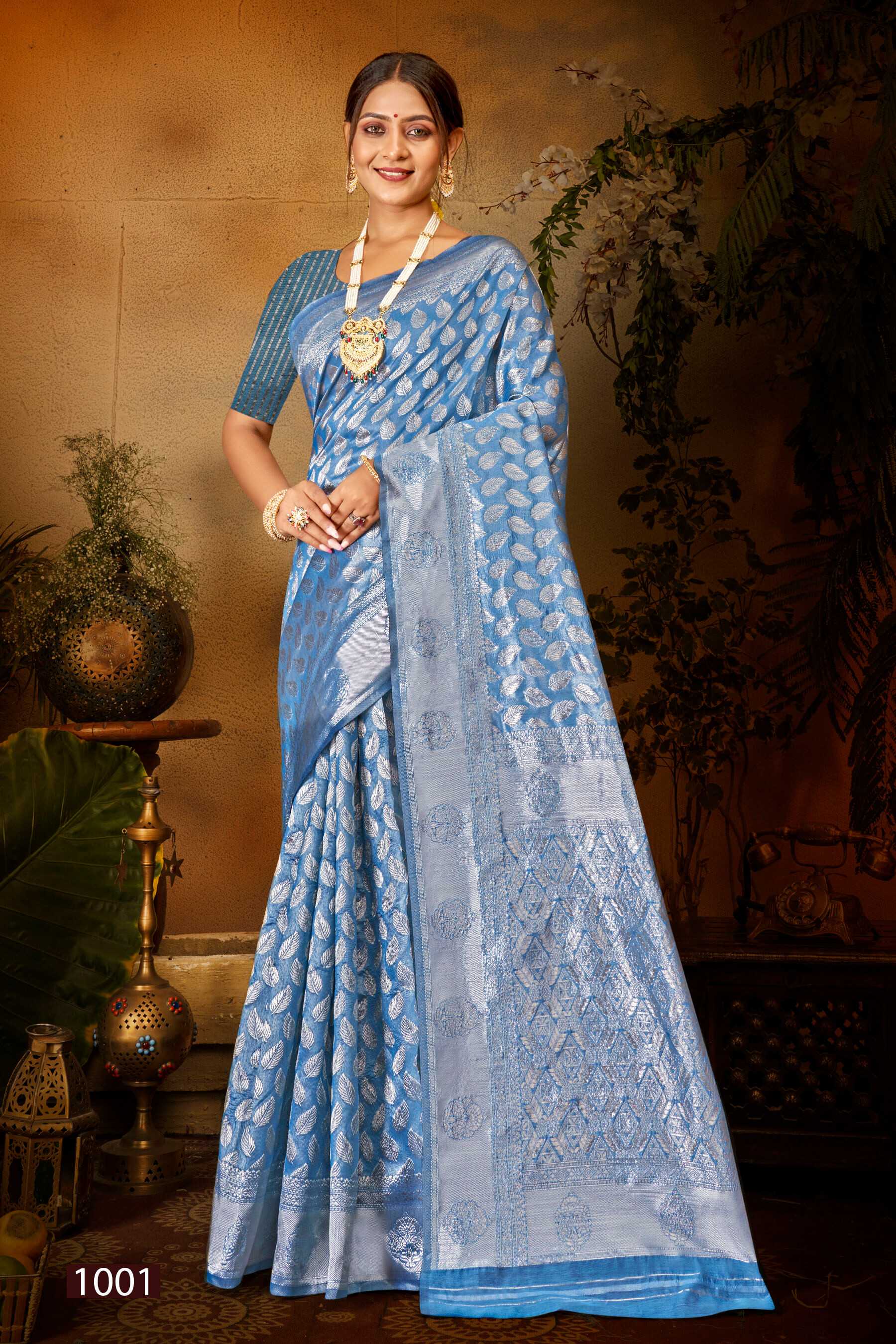 Saroj Blue Berry Vol.2 Soft cotton silk rich pallu  Saree Wholesale catalog    