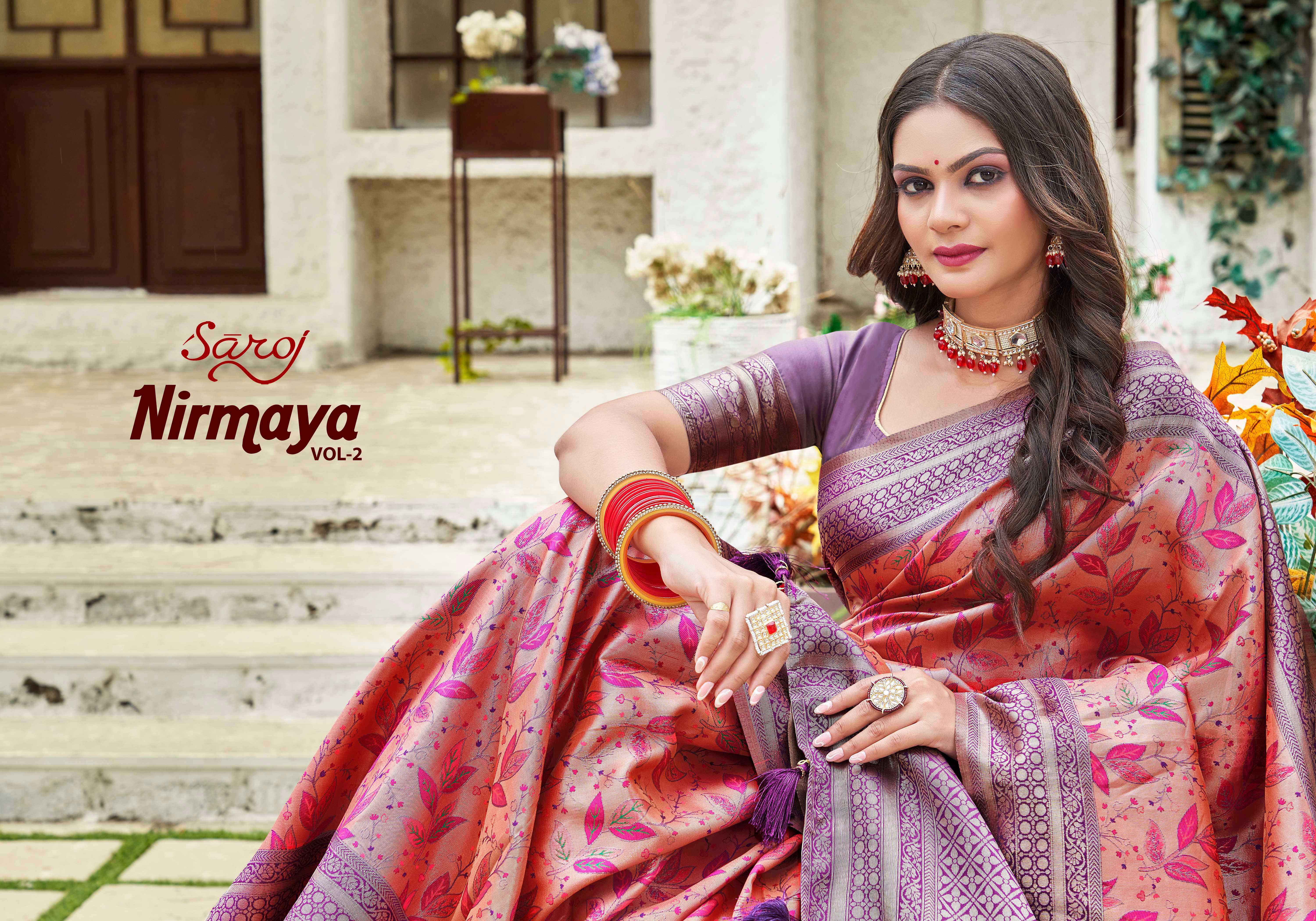 Saroj Nirmaya Vol.2 Soft silk saree rich pallu Wholesale catalog  