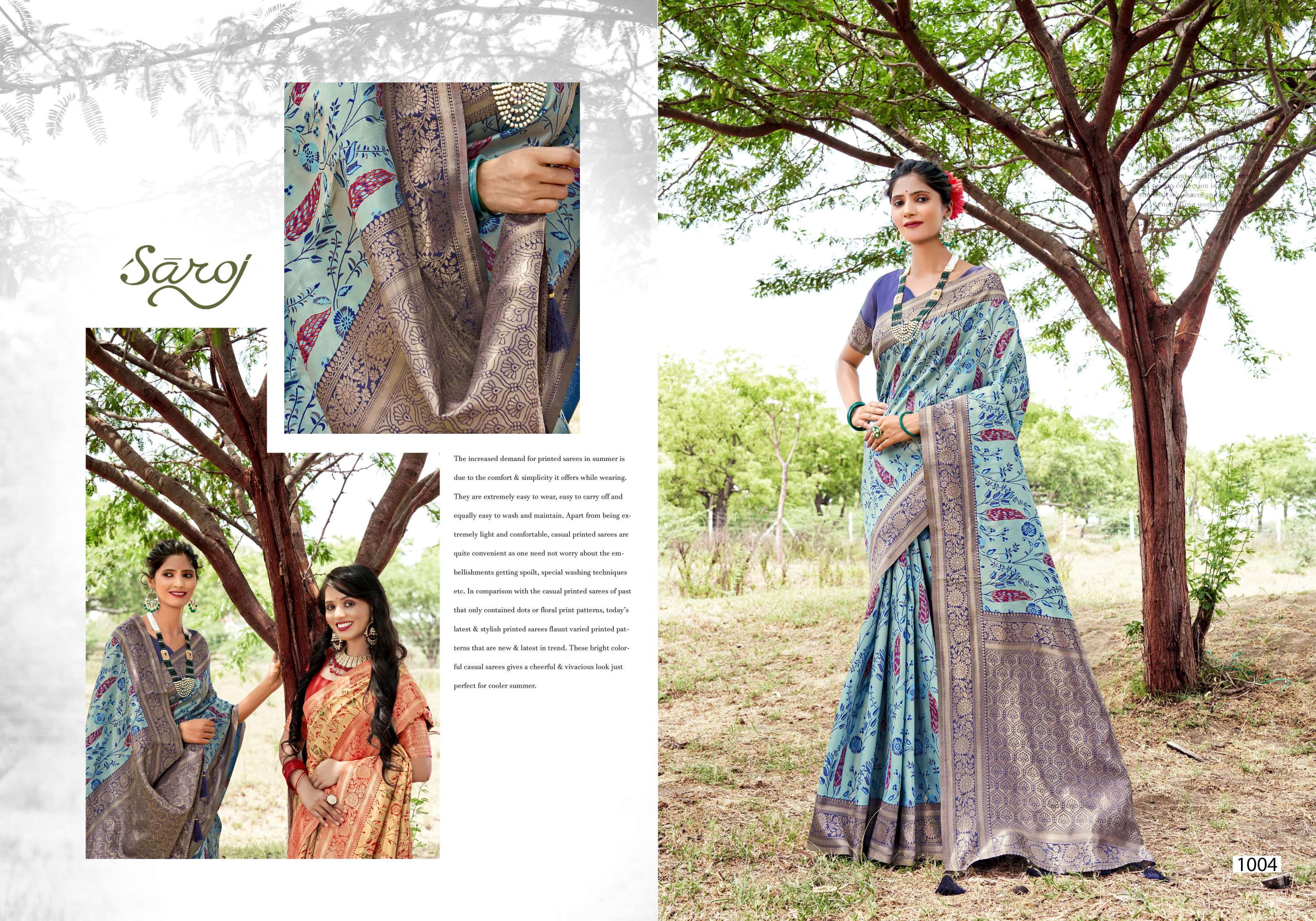 Saroj Nirmaya Vol.4 Soft silk saree rich pallu Saree Wholesale catalog    