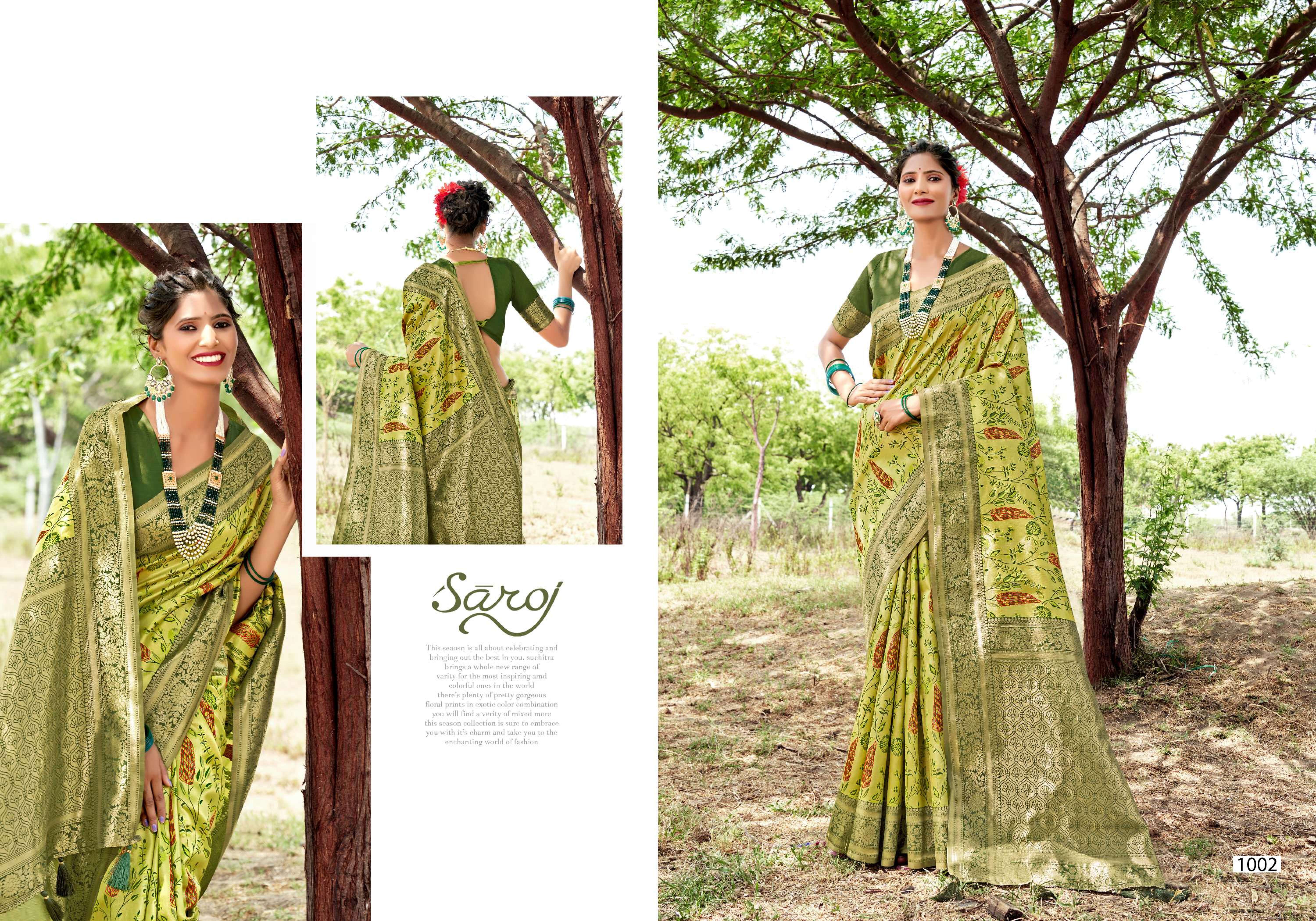 Saroj Nirmaya Vol.4 Soft silk saree rich pallu Saree Wholesale catalog    