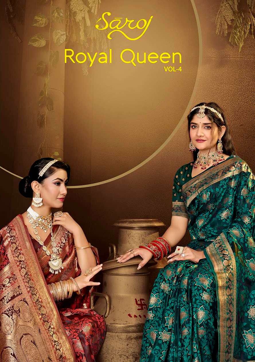 Saroj Royal Queen Vol.4 Satin 50*600 Silk Saree Wholesale catalog    