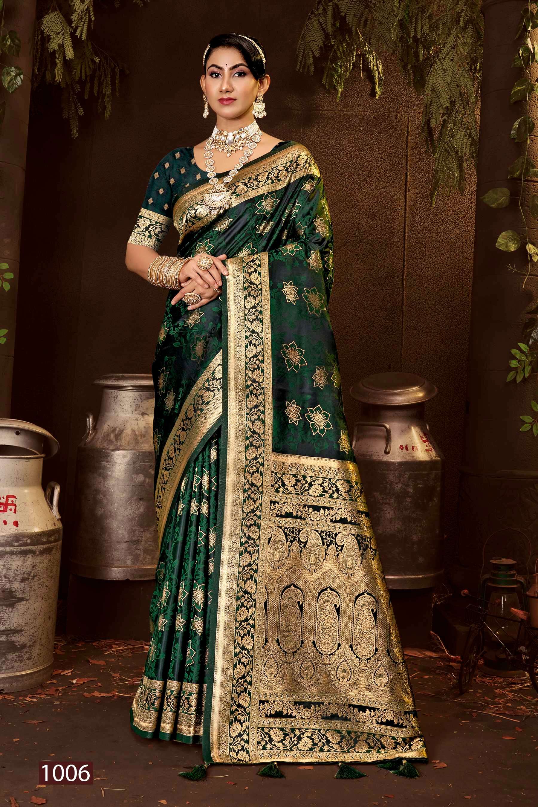 Saroj Royal Queen Vol.4 Satin 50*600 Silk Saree Wholesale catalog    