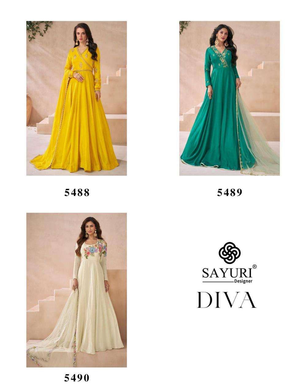 SAYURI DESIGNER DIVA Kurti Long Gown Wholesale catalog