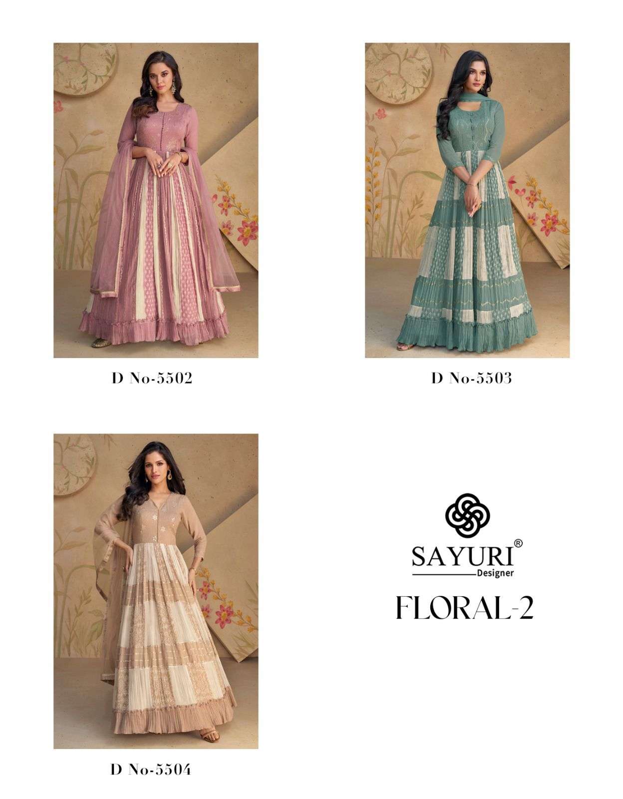 Sayuri Floral 2 Georgette Designer Salwar Kameez Wholesale catalog