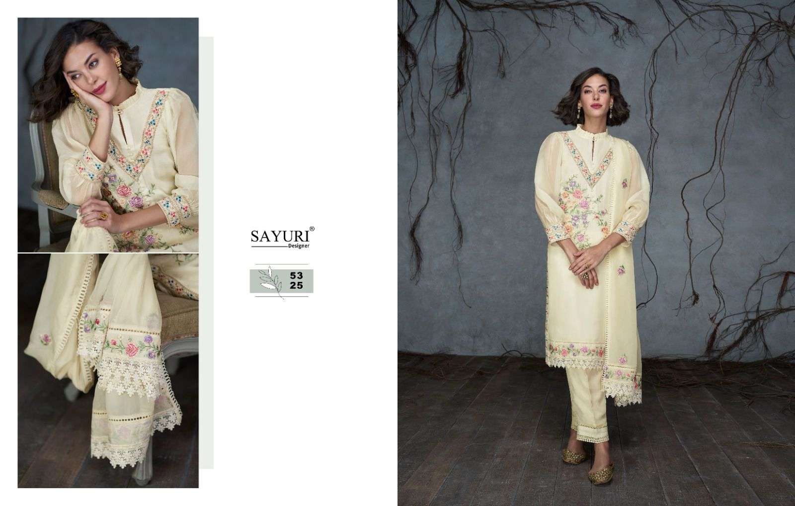 Sayuri Nusrat Organza Silk Salwar Kameez Wholesale catalog