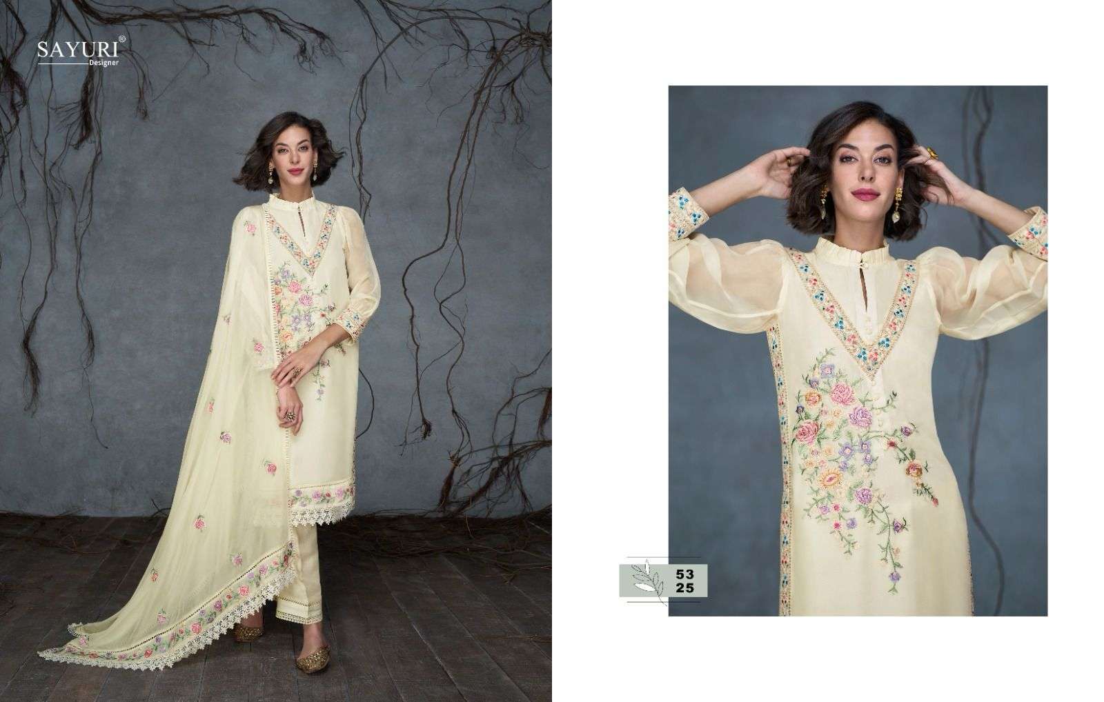 Sayuri Nusrat Organza Silk Salwar Kameez Wholesale catalog