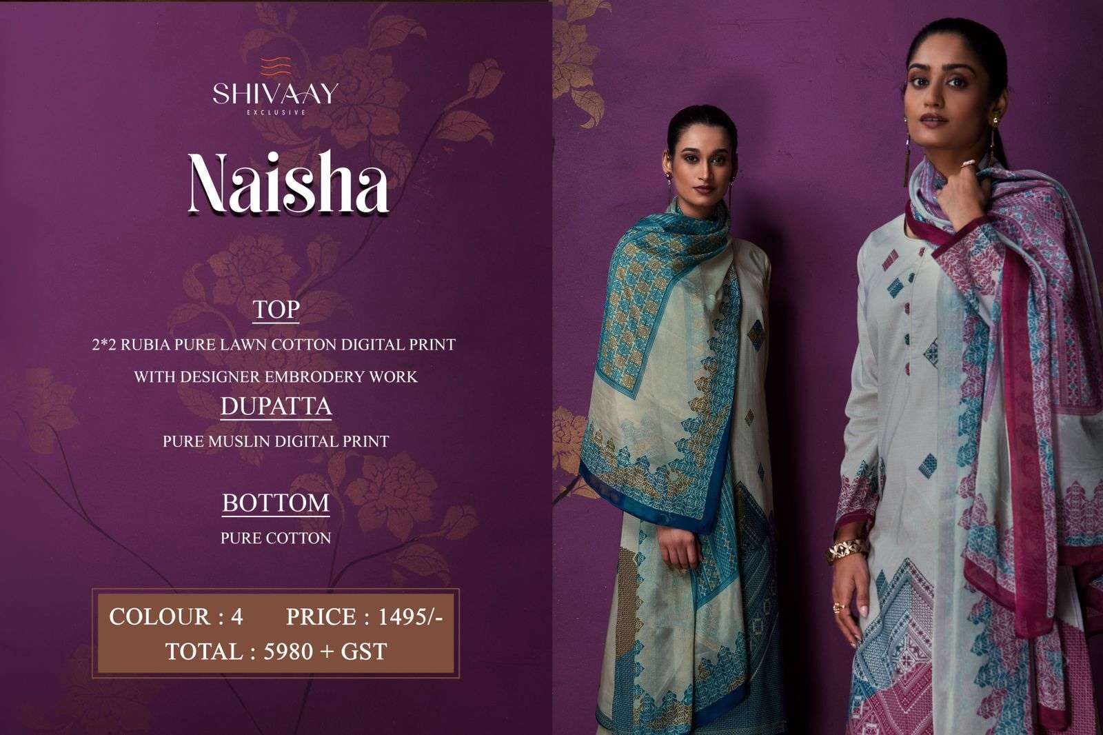 SHIVAAY NAISHA  Dress Materials Wholesale catalog