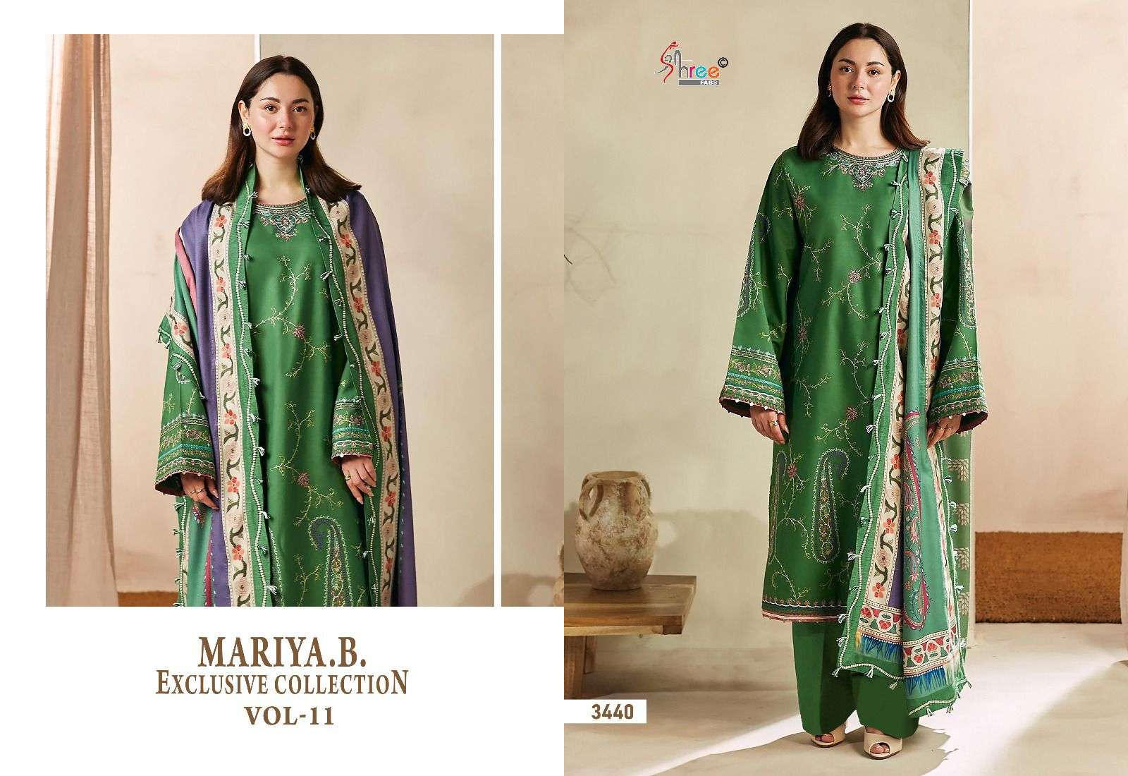 Shree Mariya B Exclusive Collection Vol 11 Cotton Dupatta Pakistani Suit Wholesale catalog