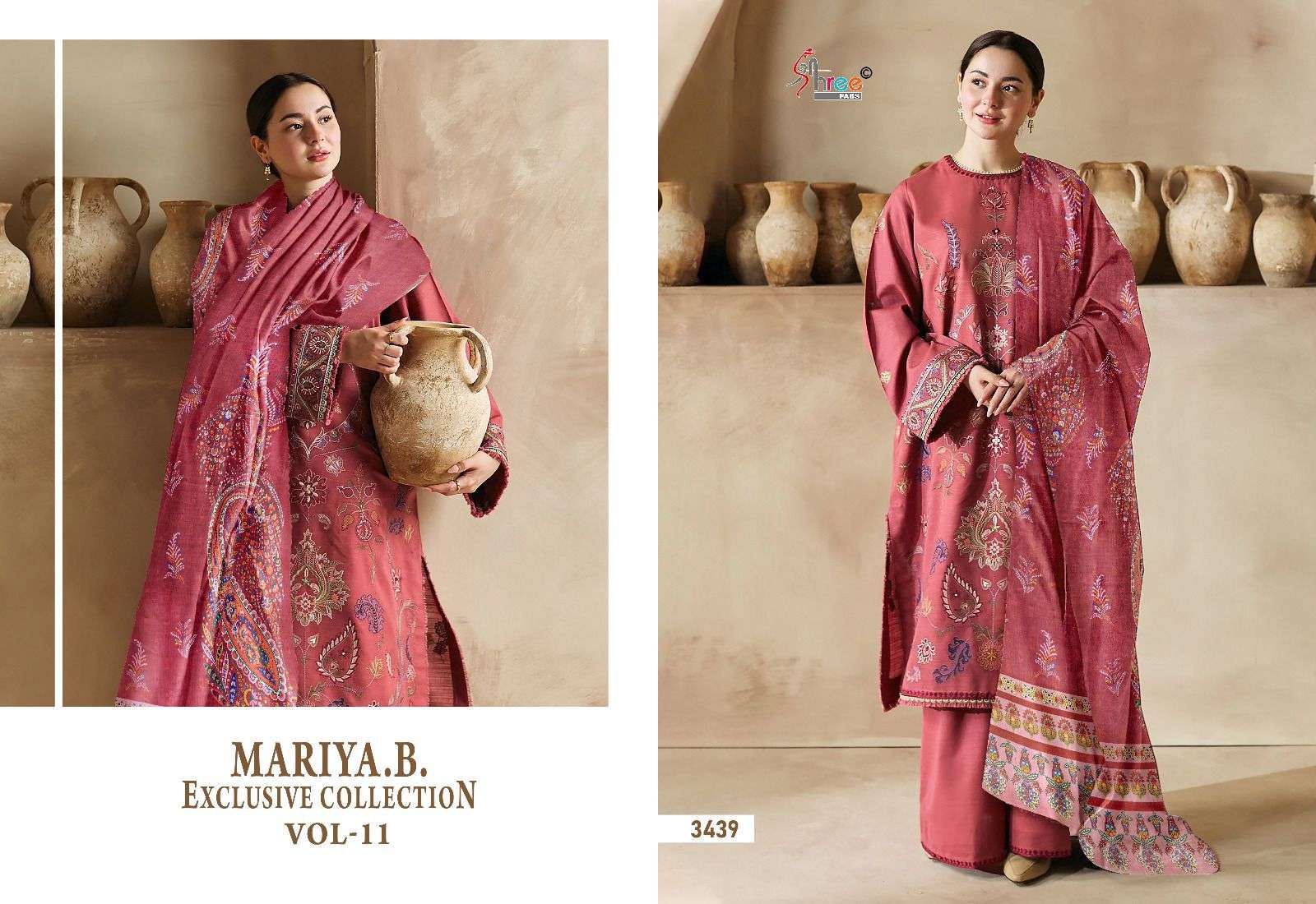 Shree Mariya B Exclusive Collection Vol 11 Cotton Dupatta Pakistani Suit Wholesale catalog