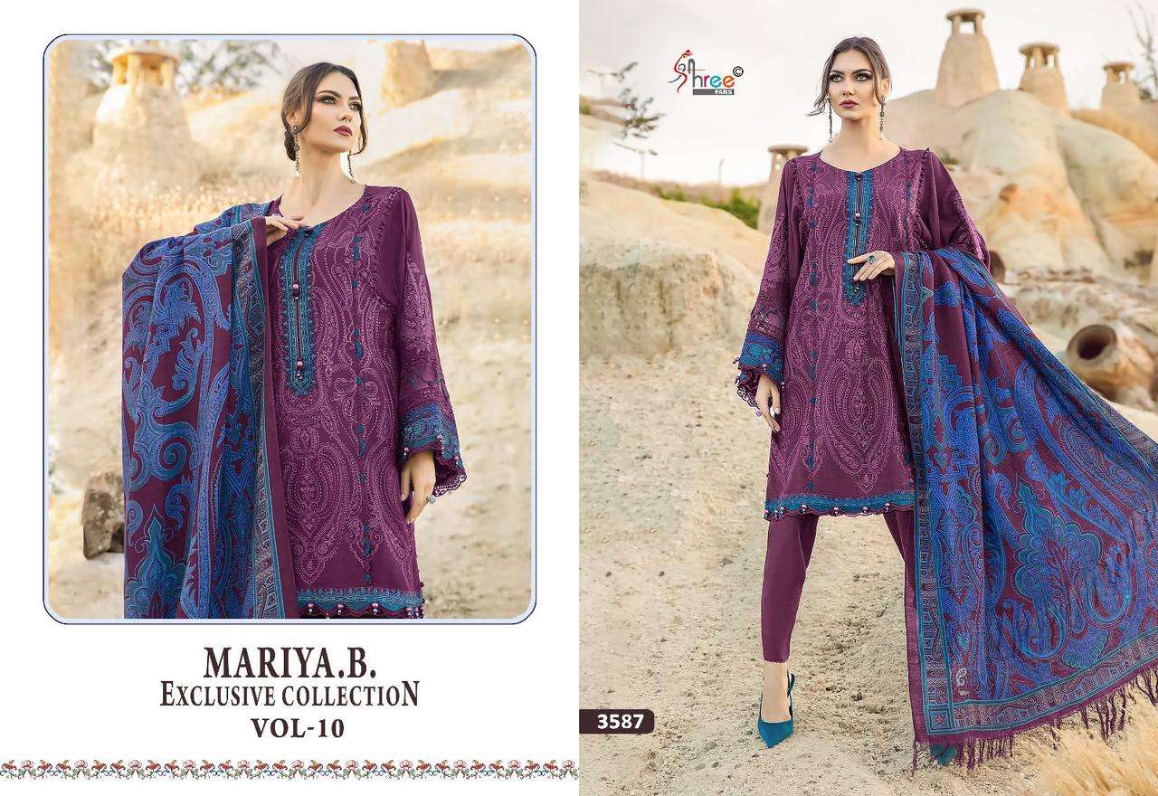 Shree Mariya B Vol 10 Chiffon Dupatta Pakistani Suit Wholesale catalog