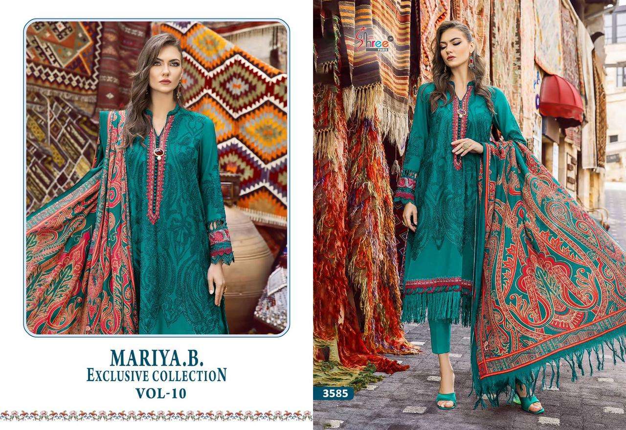 Shree Mariya B Vol 10 Cotton Dupatta Pakistani Suit Wholesale catalog