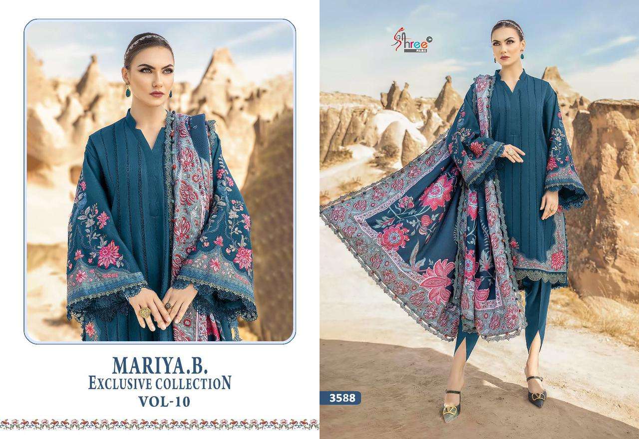 Shree Mariya B Vol 10 Cotton Dupatta Pakistani Suit Wholesale catalog