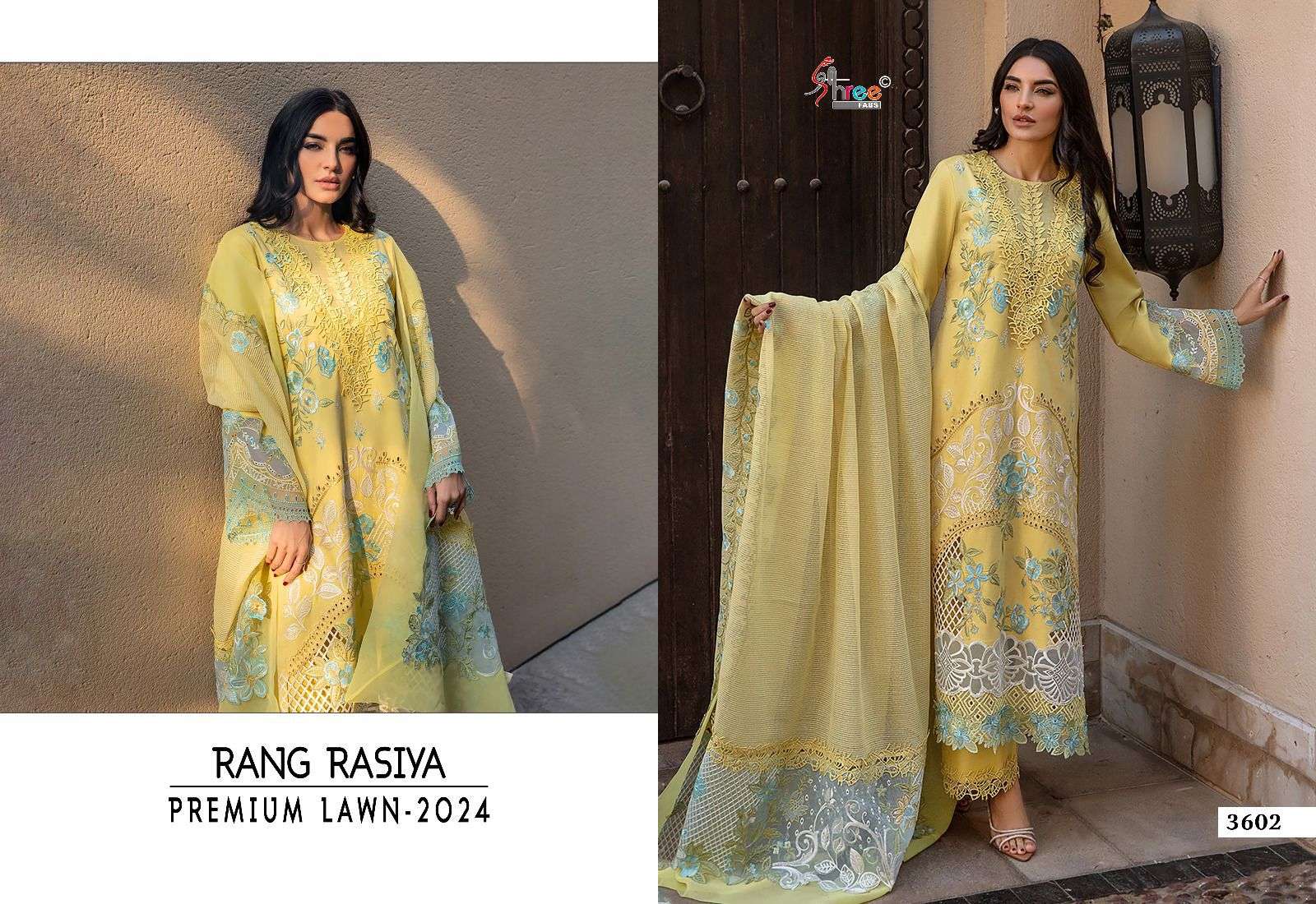 Shree Rang Rasiya Premium Lawn 2024 Pakistani Suits Wholesale catalog