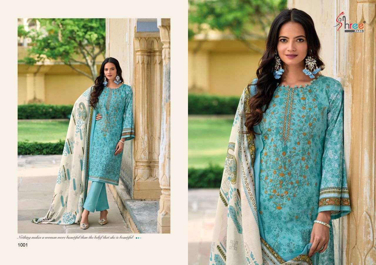 Shree Riwaz Cotton Dupatta Embroidery Salwar Suits Wholesale catalog