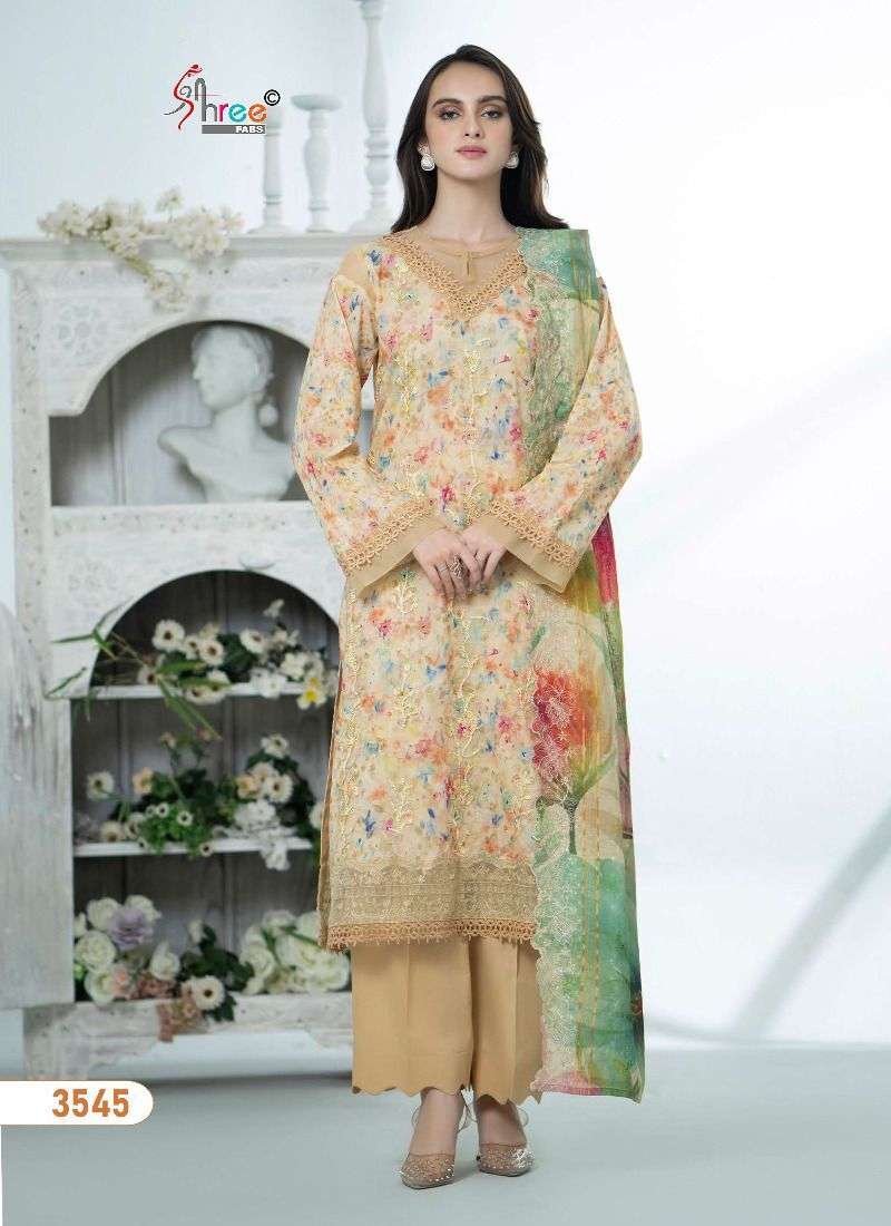 Shree Sana Safinaz Chikankari Vol 5 Chiffon Dupatta Salwar Suit Wholesale catalog