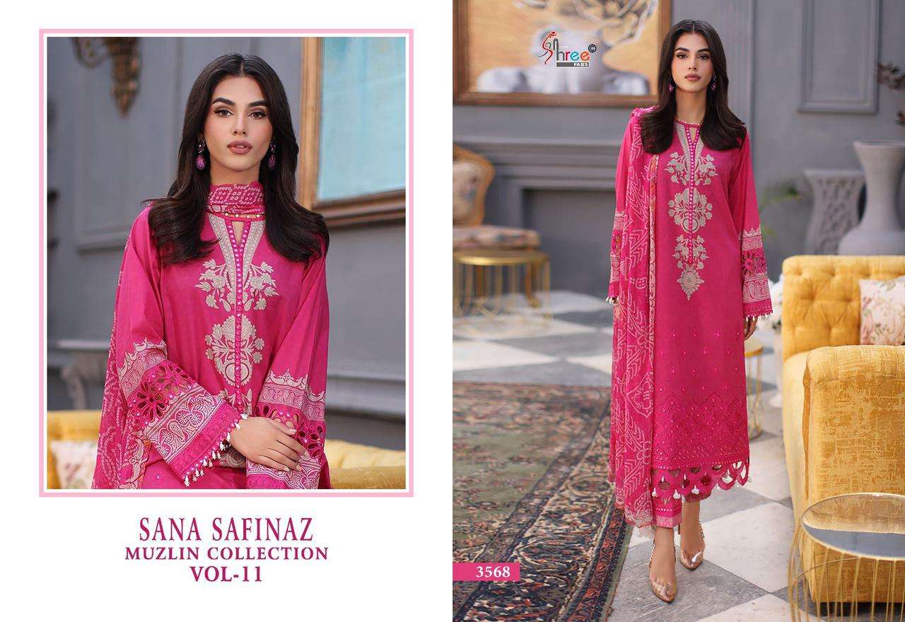 Shree Sana Safinaz Muzlin Vol 11 Cotton Dupatta Pakistani Suits Wholesale catalog