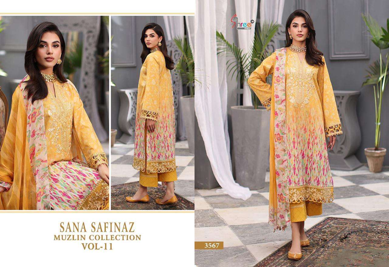 Shree Sana Safinaz Muzlin Vol 11 Cotton Dupatta Pakistani Suits Wholesale catalog