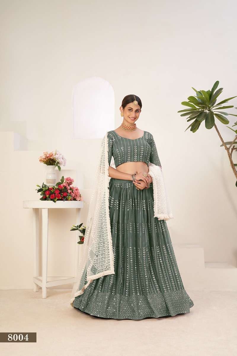 SIYA VOL-1 SAGE GREEN PREMIUM COLLECTION THIS WEDDING SEASON Lehenga choli Wholesale catalog