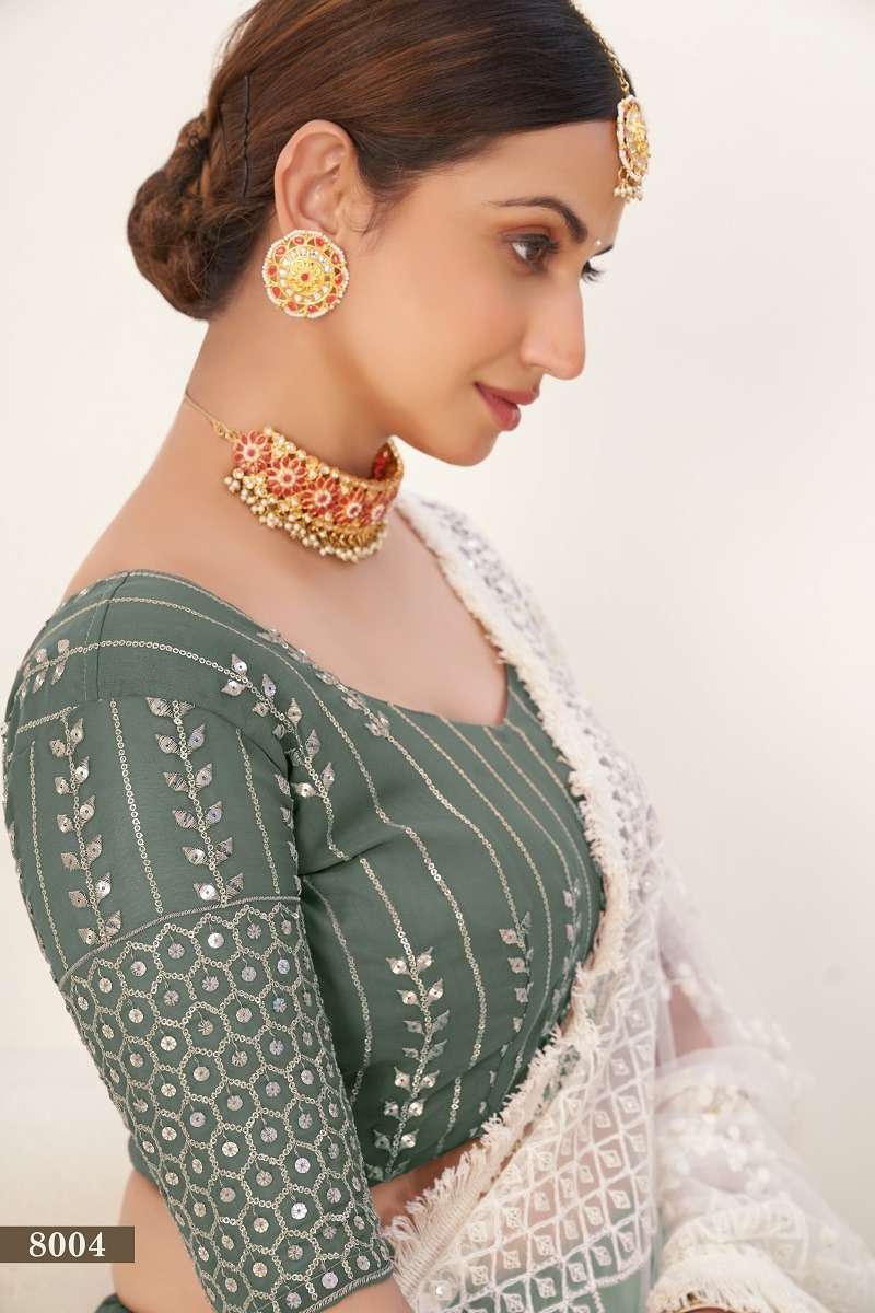 SIYA VOL-1 SAGE GREEN PREMIUM COLLECTION THIS WEDDING SEASON Lehenga choli Wholesale catalog