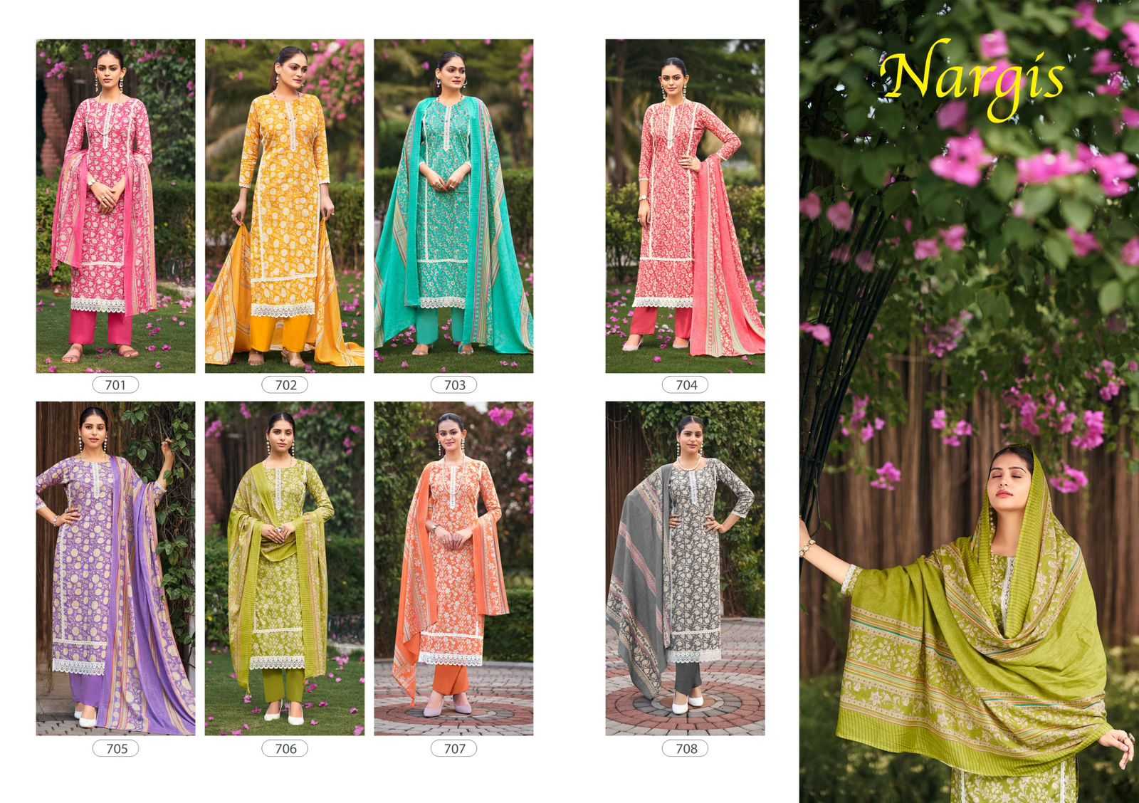  SIYONI DESIGNER NARGIS Dress Materials Wholesale catalog