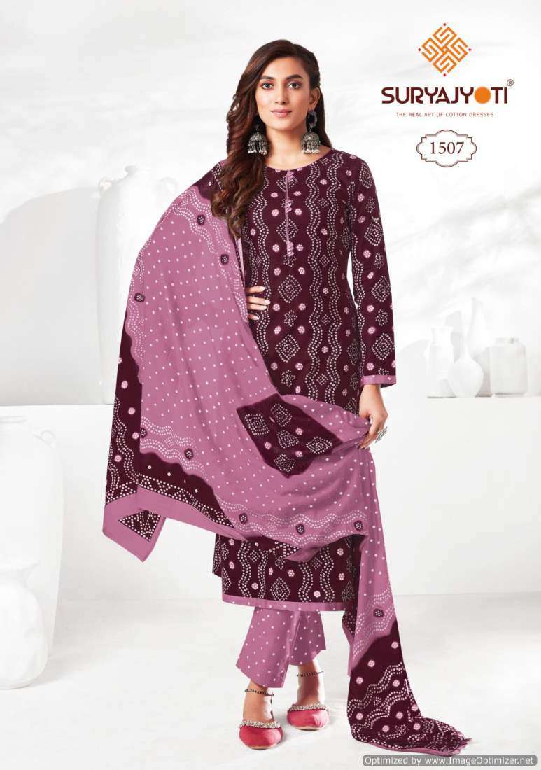 Suryajyoti Bandhani Vol-15 – Dress Material - Wholesale Catalog
