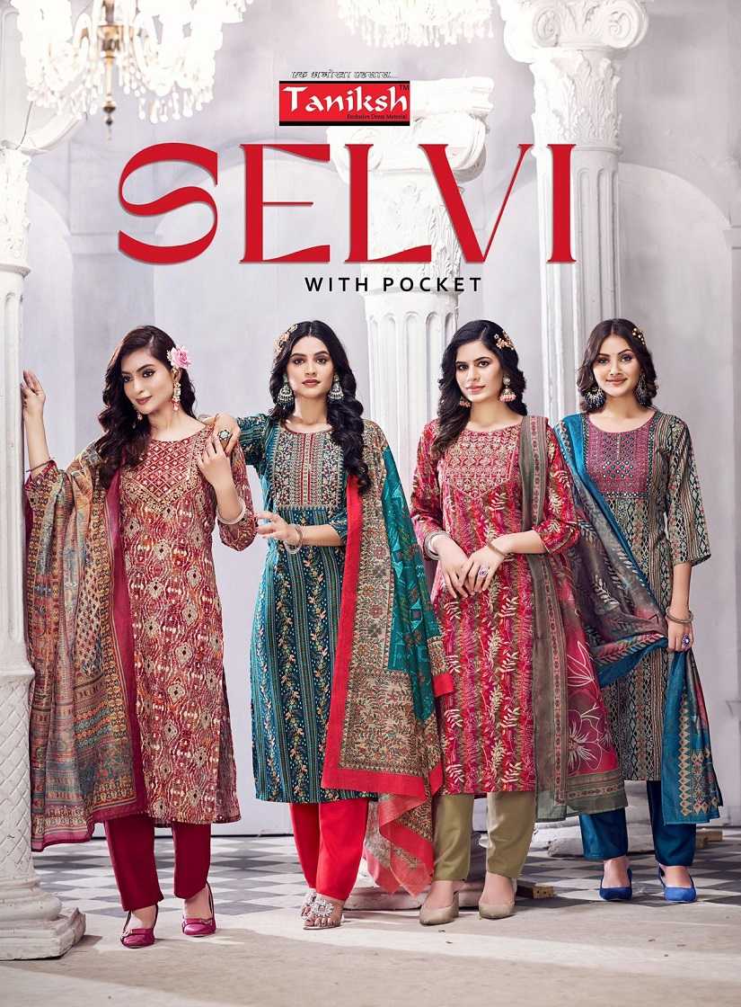 Taniksh Selvi Vol-2 – Kurti Pant With Dupatta Wholesale Catalog