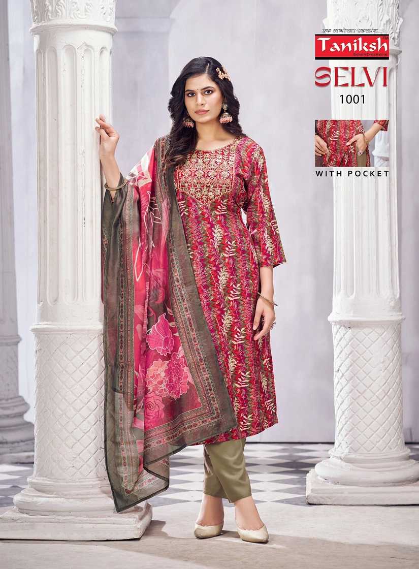 Taniksh Selvi Vol-2 – Kurti Pant With Dupatta Wholesale Catalog