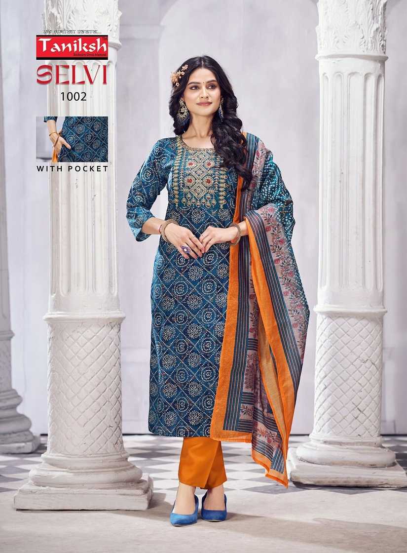 Taniksh Selvi Vol-2 – Kurti Pant With Dupatta Wholesale Catalog