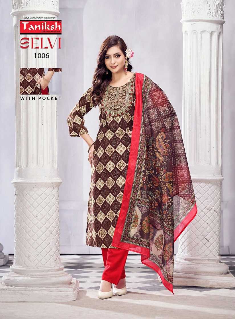 Taniksh Selvi Vol-2 – Kurti Pant With Dupatta Wholesale Catalog