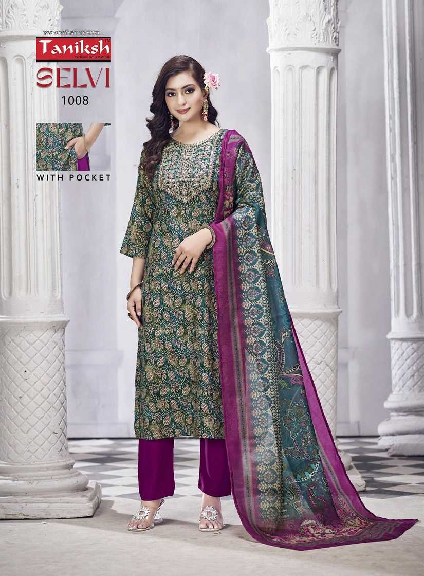 Taniksh Selvi Vol-2 – Kurti Pant With Dupatta Wholesale Catalog