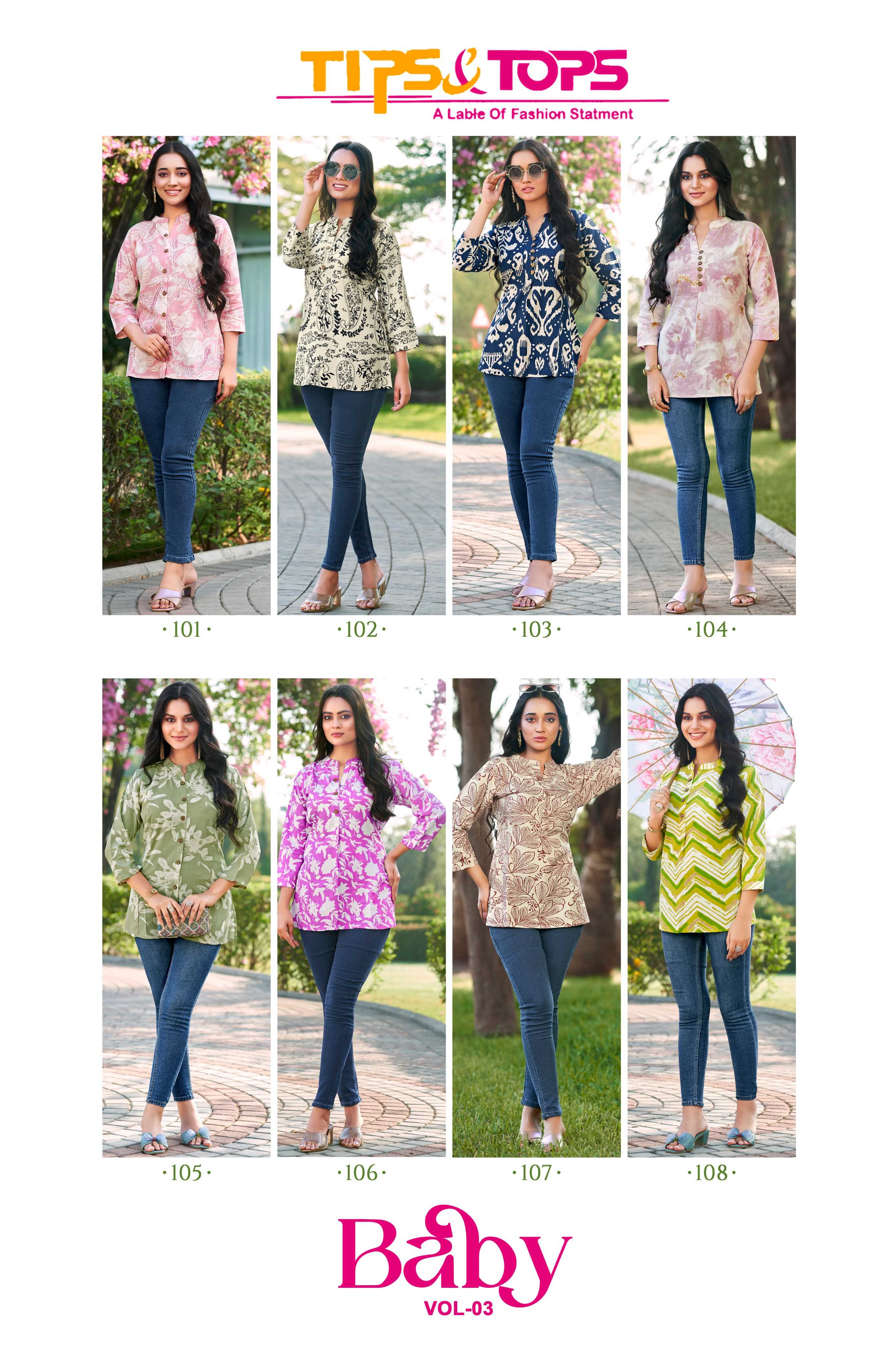 TIPS & TOPS BABY Vol 03 Kurti Wholesale catalog