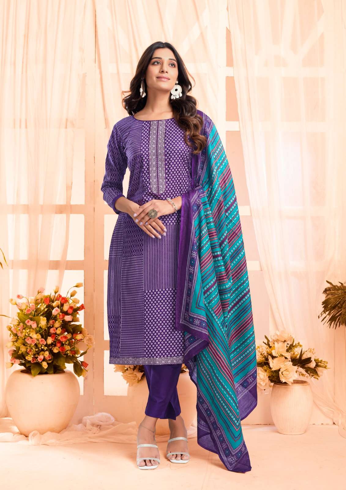 Yashika Erina Cotton Printed Dress Material Wholesale catalog