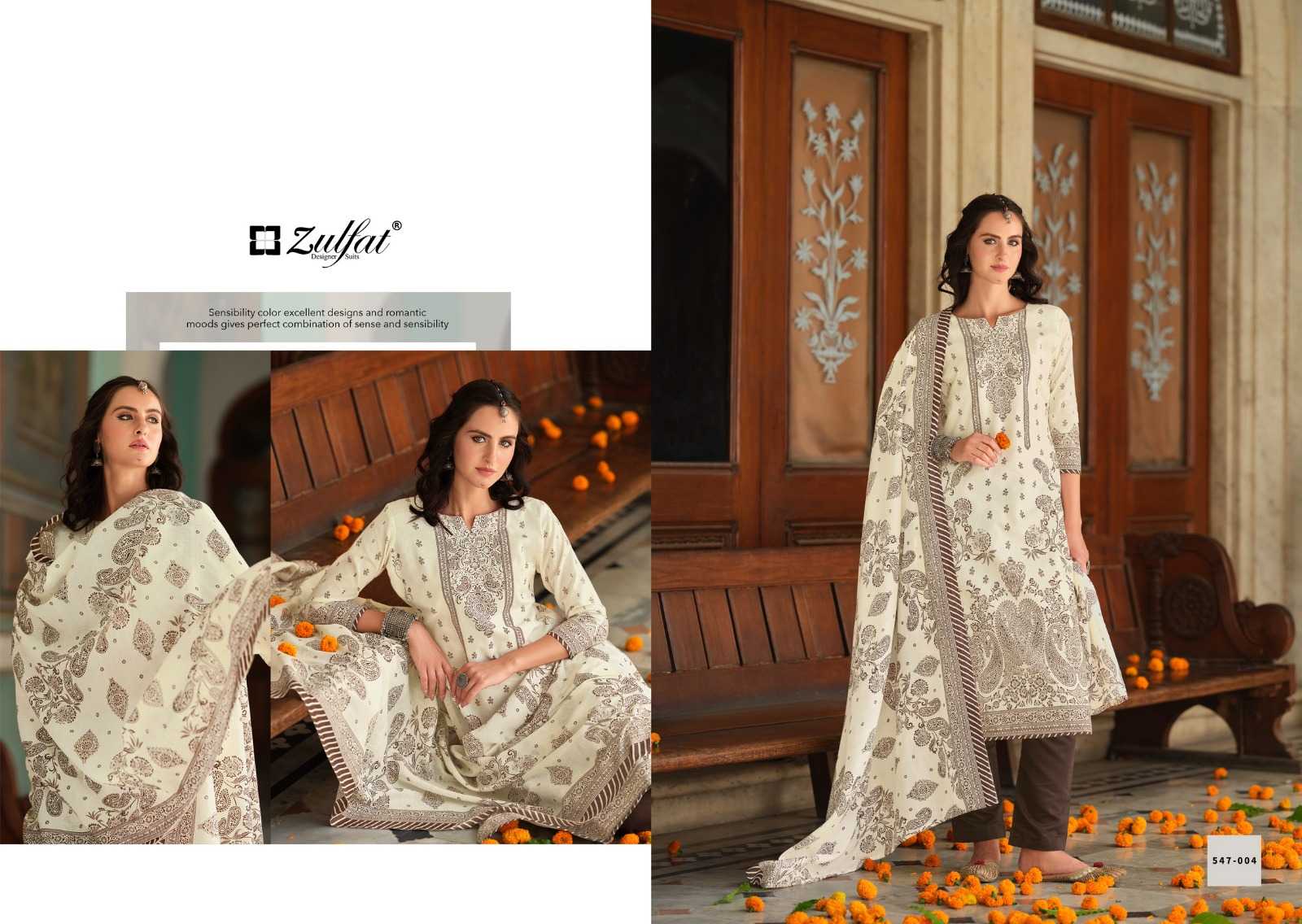 Zulfat Zohra Cotton Printed Designer Dress Material Wholesale catalog