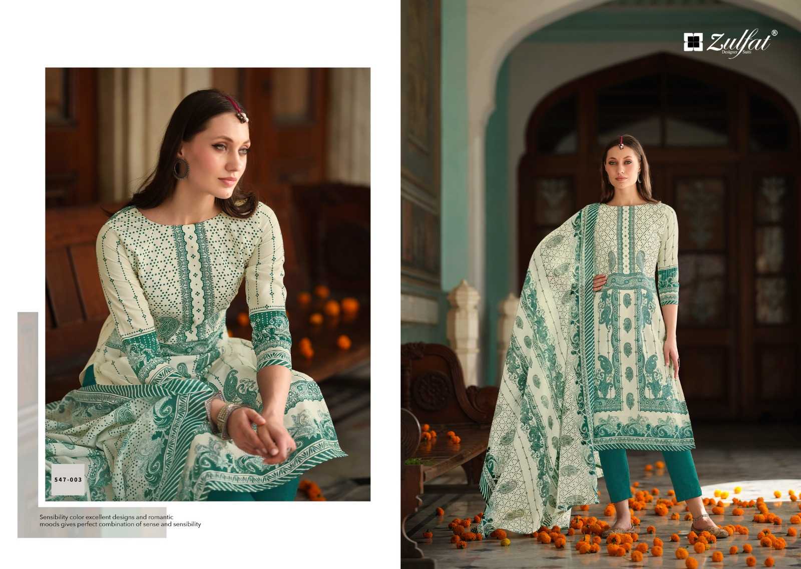 Zulfat Zohra Cotton Printed Designer Dress Material Wholesale catalog