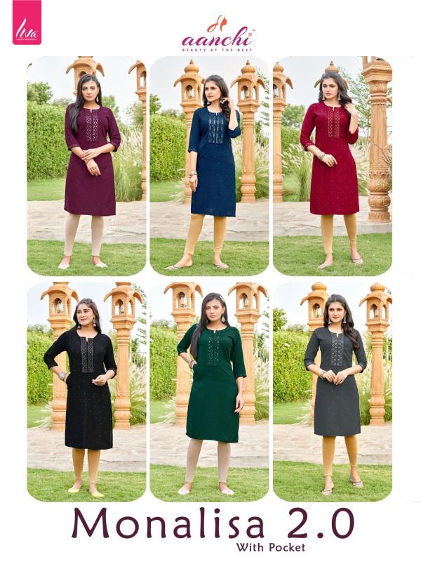 Aanchi MONALISA Kurti Wholesale catalog