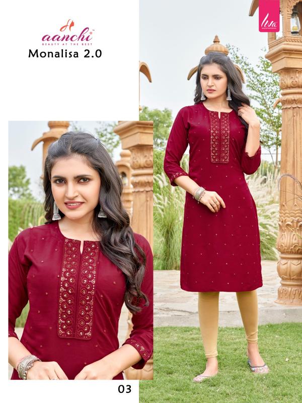 Aanchi MONALISA Kurti Wholesale catalog